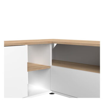 TV stolík v dekore duba v bielo-prírodnej farbe 90x45 cm Angle – TemaHome - Image 2
