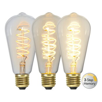 Teplá LED/filamentová žiarovka so stmievačom E27, 4 W Spiral Filament – Star Trading – Obrázok 6