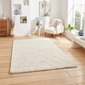 Krémový koberec 200x290 cm Ideal Shaggy – Think Rugs - Image 3