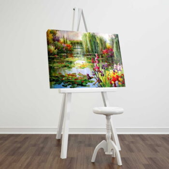 Nástenný obraz na plátne Impressionist Garden, 70 × 45 cm - Image 4