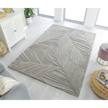Svetlosivý vlnený koberec 200x290 cm Lino Leaf – Flair Rugs - Image 4