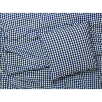 Bielo-tmavomodré predĺžené krepové obliečky na jednolôžko 140x220 cm Bæk&Bølge – JUNA – Obrázok 4