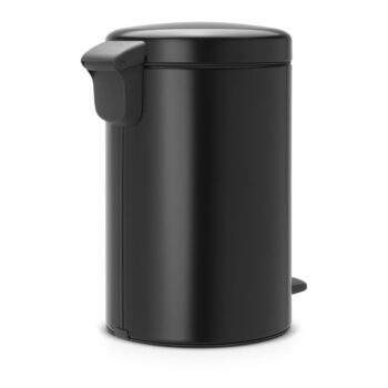Matne čierny nášľapný oceľový odpadkový kôš 12 l NewIcon – Brabantia - Image 4