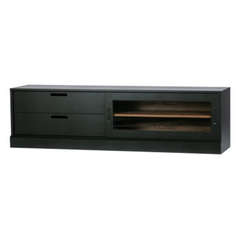 Čierny TV stolík z borovicového dreva 180x50 cm James – WOOOD – Obrázok 2