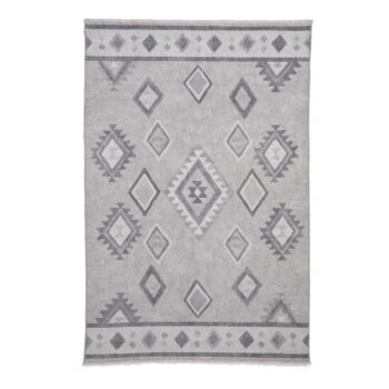 Sivý prateľný koberec s prímesou bavlny 122x170 cm Whisper – Think Rugs