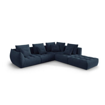 Tmavomodrá rohová pohovka (pravý roh/do L) Bloom – Micadoni Home - Image 3
