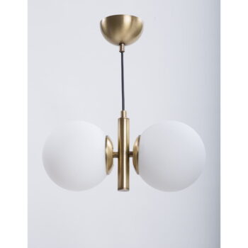 Biele/v zlatej farbe závesné svietidlo so skleneným tienidlom ø 15 cm Monera – Squid Lighting - Image 2