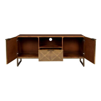 TV stolík z mangového dreva v zlatej farbe 40x60 cm Volan – Dutchbone - Image 9