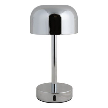 LED stolová lampa v striebornej farbe s kovovým tienidlom (výška 24,5 cm) James – Leitmotiv – Obrázok 2