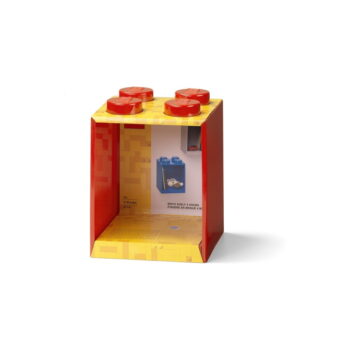 Detská červená nástenná polica LEGO® Brick 4 – Obrázok 3