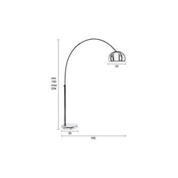 Stojacia lampa White Label Metal Bow - Image 2
