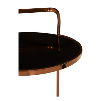 Servírovací stolík na kolieskach so sklenenou doskou ø 50 cm Ackley – Premier Housewares - Image 4