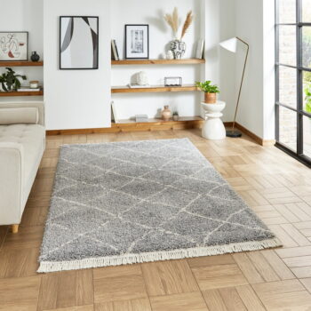Sivý koberec 200x290 cm Boho – Think Rugs - Image 4
