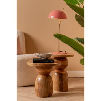 Ružová stolová lampa s kovovým tienidlom (výška 55 cm) Vivo – Leitmotiv – Obrázok 3