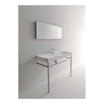 Biele keramické dvojumývadlo 120x45 cm Cento – Sapho – Obrázok 2