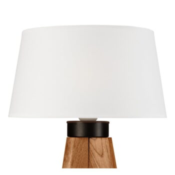 Hnedá stolová lampa s textilným tienidlom (výška  50 cm) Aida – LAMKUR - Image 5