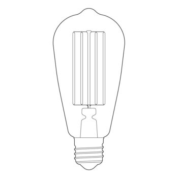 Teplá LED filamentová stmievateľná žiarovka E27, 3 W Squirrel Cage – tala - Image 6
