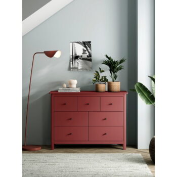Červená nízka komoda z borovicového dreva 110x80 cm Misti – Marckeric – Obrázok 5