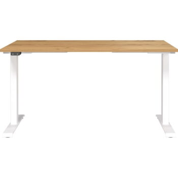 Pracovný stôl s elektricky nastaviteľnou výškou s doskou v dekore duba 80x140 cm Jet – Germania - Image 2