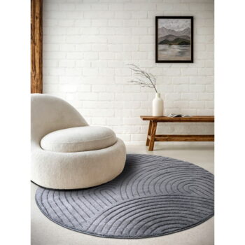 Antracitový okrúhly koberec ø 200 cm Panglao New York Anthracite – Elle Decoration - Image 2