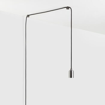 Závesné svietidlo v čierno-leskle striebornej farbe ø 4 cm Plug & Play – tala - Image 4