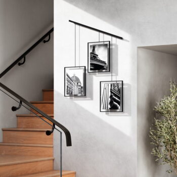 Čierne kovové rámčeky na stenu v súprave 3 ks 73x82 cm Exhibit – Umbra – Obrázok 4