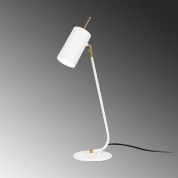 Biela stolnová lampa s kovovým tienidlom (výška 55 cm) Sivani – Opviq lights – Obrázok 5