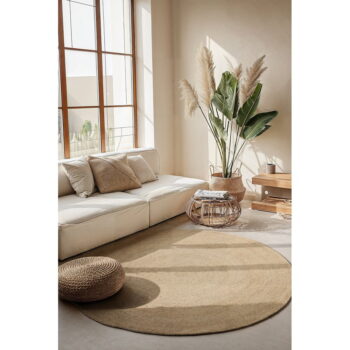 Obojstranný jutový okrúhly koberec v prírodnej farbe ø 140 cm Braided Ivory – Hanse Home – Obrázok 2