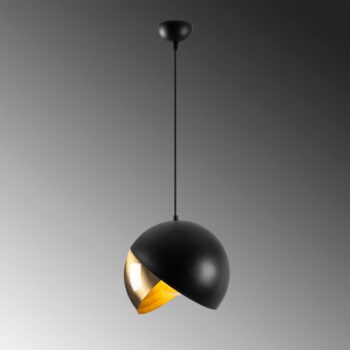 Závesné svietidlo v čierno-bronzovej farbe s kovovým tienidlom ø 30 cm Pacman – Opviq lights – Obrázok 4