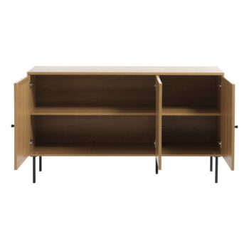 Nízka komoda v dekore duba v prírodnej farbe 140x80 cm Pensacola – Unique Furniture – Obrázok 2