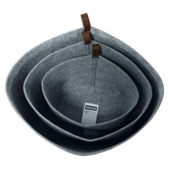 Sivý textilný organizér Wenko Felt, 24 x 16 cm - Image 6