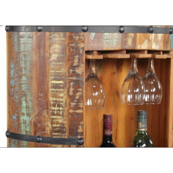 Vinotéka z recyklovaného dreva v prírodnej farbe na 8 fliaš, 60x115 cm Kaveri – Interia Home & Living - Image 9