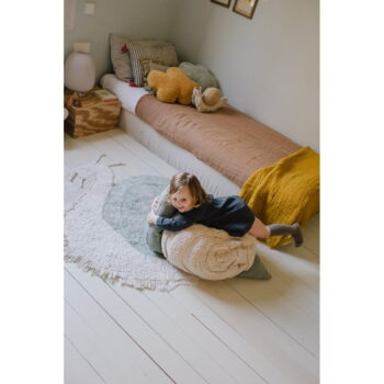 Prateľný ručne tkaný bavlnený detský koberec v mentolovo-svetlo šedej farbe 100x120 cm Snail – Lorena Canals – Obrázok 4