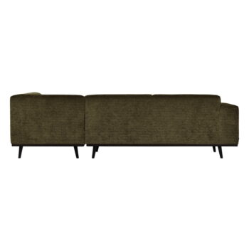 Tmavozelená menčestrová rohová pohovka BePureHome Statement, pravý roh – Obrázok 3