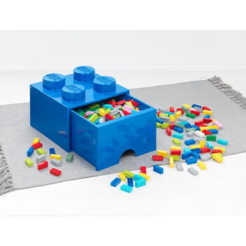 Modrý stolový box so zásuvkou LEGO®, 15 x 16 cm - Image 3