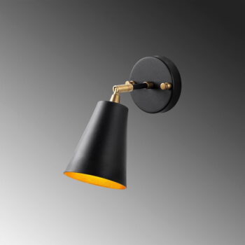 Nástenné svietidlo v čiernej a zlatej farbe ø 10 cm Evander – Opviq lights - Image 5