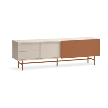 TV stolík v béžovo-tehlovej farbe 180x56 cm Nube – Teulat - Image 2