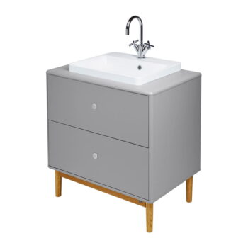 Sivá závesná skrinka s umývadlom bez batérie 80x62 cm Color Bath – Tom Tailor - Image 5