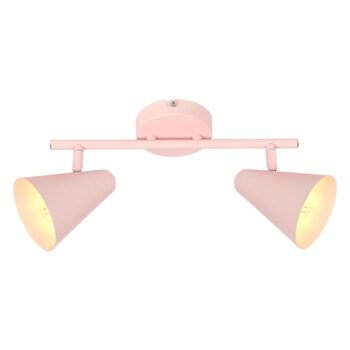 Svetloružové stropné svietidlo s kovovým tienidlom 42x10 cm Amor – Candellux Lighting