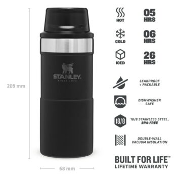 Čierny termo hrnček 350 ml – Stanley - Image 3