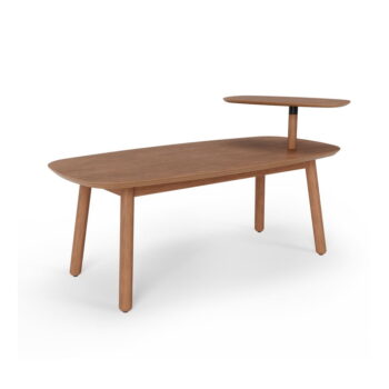 Hnedý konferenčný stolík z bukového dreva 56x120 cm Swivo – Umbra - Image 2