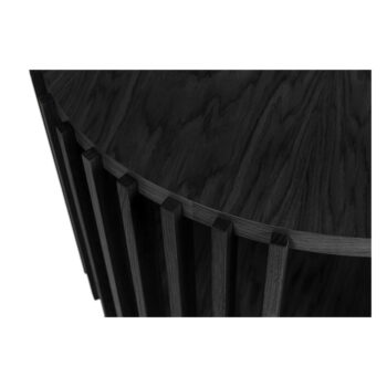 Čierny konferenčný stolík z dubového dreva Woodman Drum, ø 83 cm – Obrázok 7