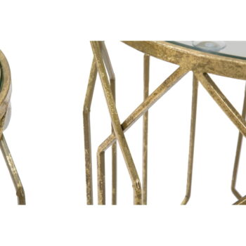 Okrúhle odkladacie stolíky v súprave 2 ks so sklenenou doskou ø 42 cm Tunisi – Mauro Ferretti - Image 6
