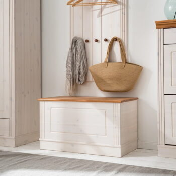 Biela truhlica z borovicového dreva 80x45 cm Anita – Støraa - Image 5