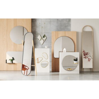 Stojacie zrkadlo s dreveným rámom 45x196 cm Bellwood – Umbra - Image 5