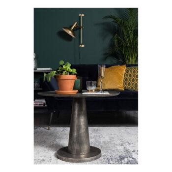 Kovový odkladací stolík v striebornej farbe Dutchbone Brute, ⌀ 63 cm – Obrázok 5