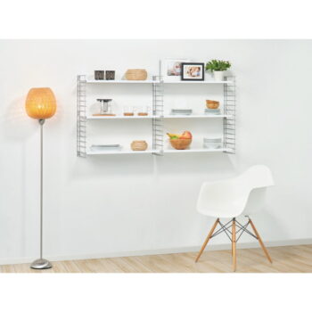 Trojposchodový regál s bielymi policami Metaltex Libro, šírka 70 cm – Obrázok 4