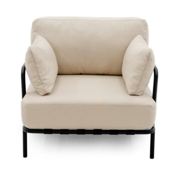 Béžové polstrované záhradné kreslo Salve – Sit Sit - Image 8