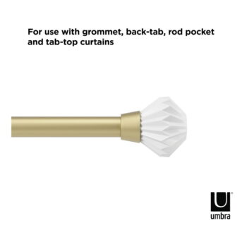 Oceľová roztiahnuteľná garniža 107 - 305 cm Pleat - Umbra - Image 7