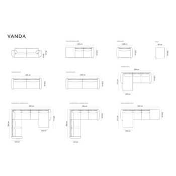 Béžová rohová pohovka (ľavý roh) Vanda - Mazzini Sofas - Image 5